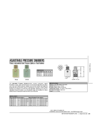 Thumbnail of document Data Sheet - Adjustable Pressure Snubbers
